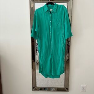 Universal thread gauzy green shirt dress size XS